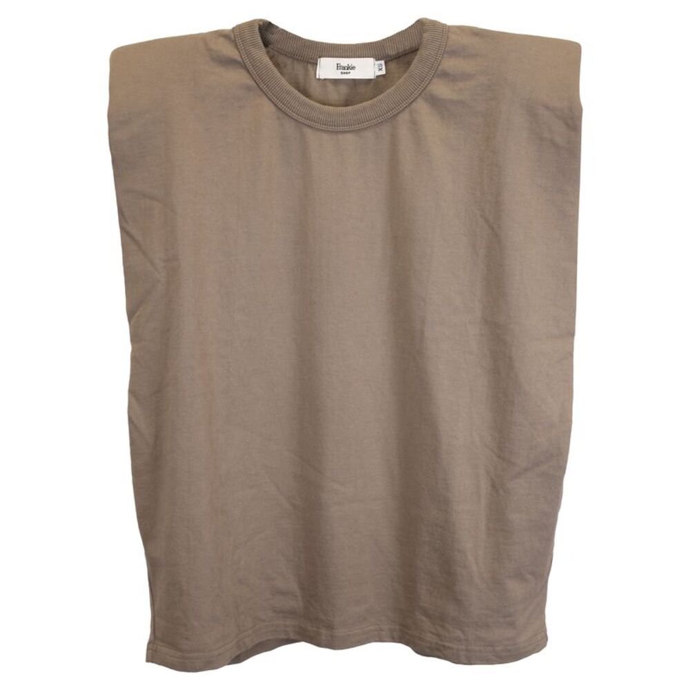 The Frankie Shop Muscle Tee in Beige Cotton